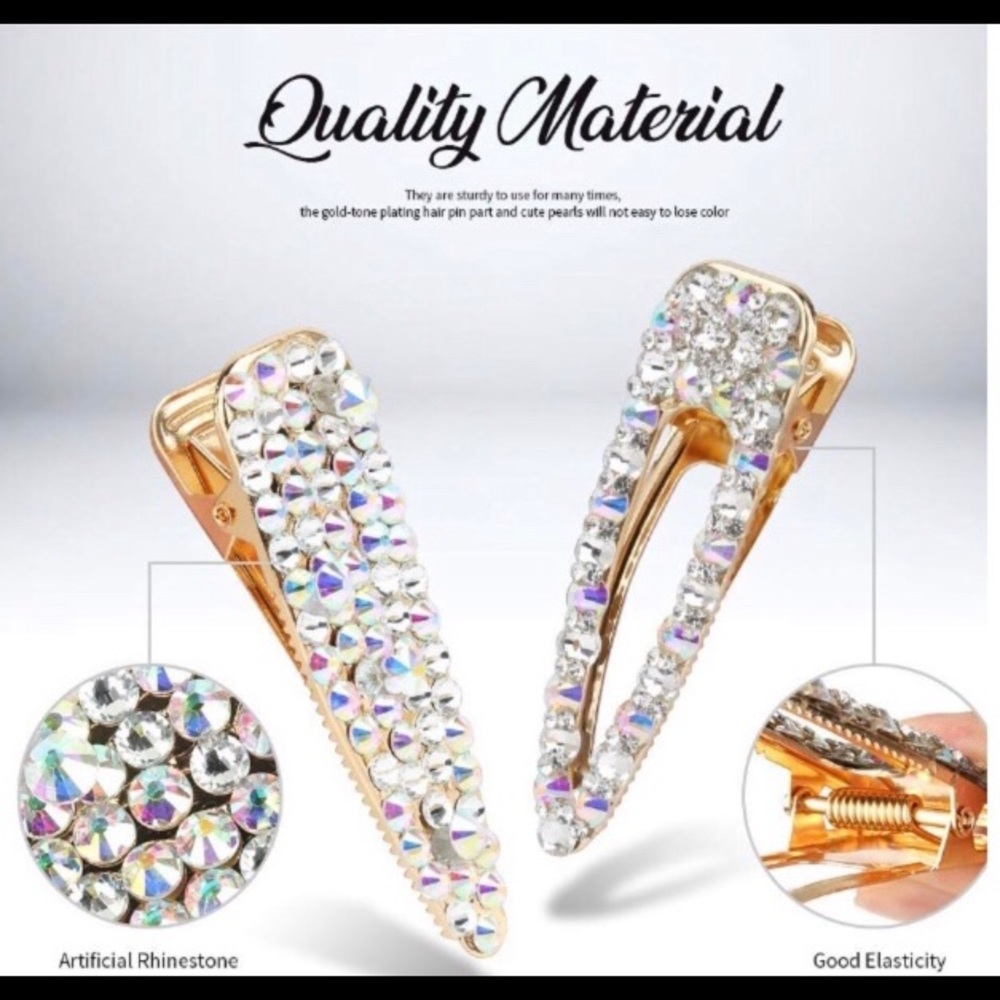 π₯³ GET ALL NEW 5 BLING HAIR CLIPS FOR $30 FIRM - Picture 1 of 8